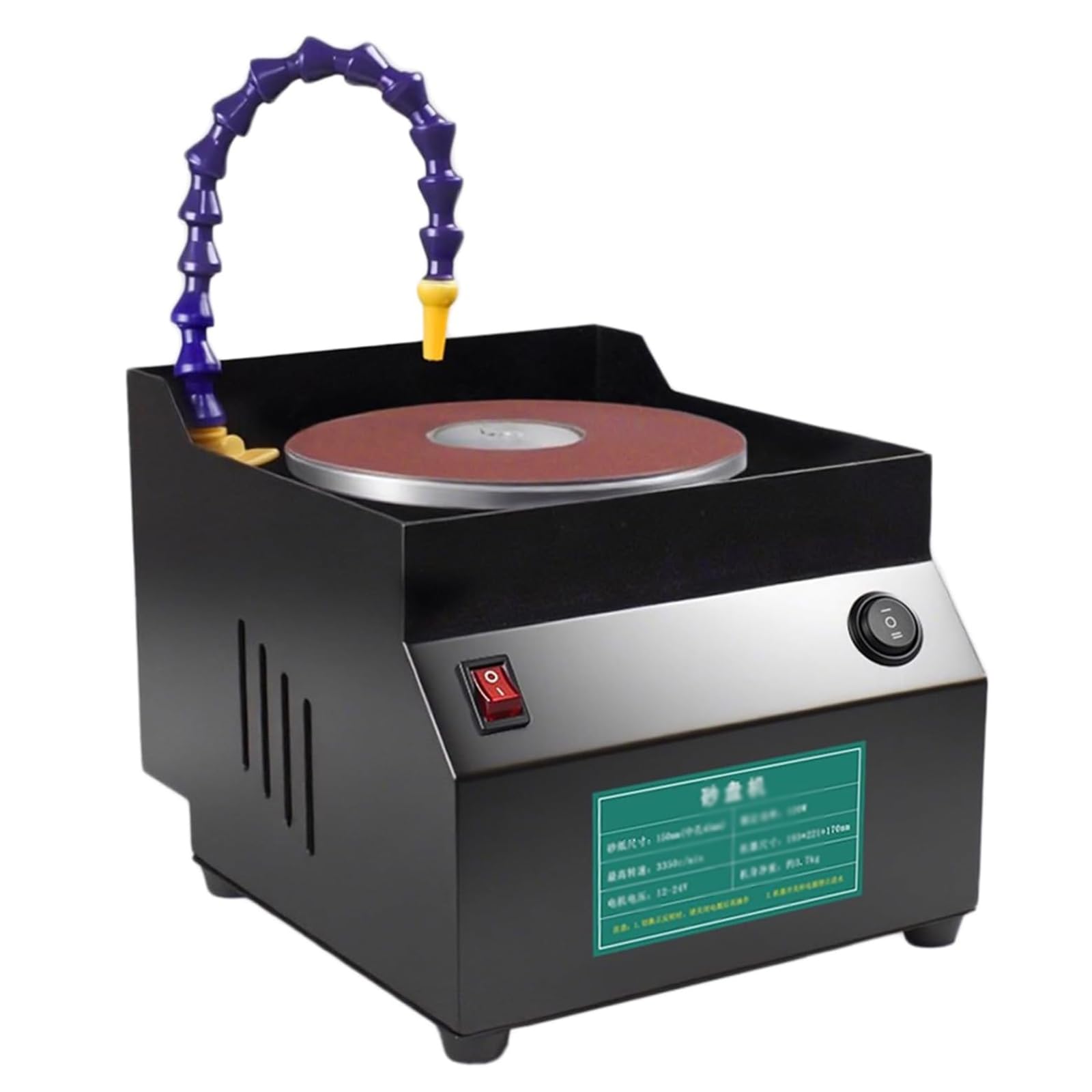 350W Wet Bench Grinder Electric Knife Sharpener, Adjustable Speeds Up to 3350r/min,for Wet and Dry Use, for Scissors/Metal Working