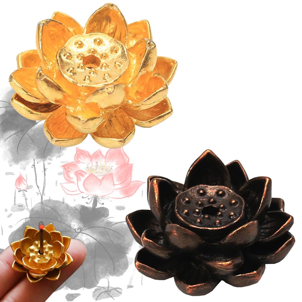 Amazon.co.jp: お香立て 蓮の花 線香立て ミニサイズのお香立て2個