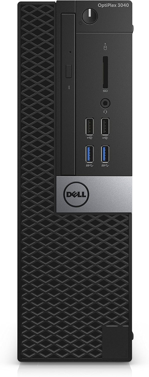 Dell OptiPlex 3040 i3-6100 SFF PC - Komputer stacjonarny (3,7 GHz, Intel® Core™ i3 szósta generacji, 4 GB, 128 GB, DVD, Windows 11 Pro) (Odnowiony) (z urządzeniami peryferyjnymi) Czarny