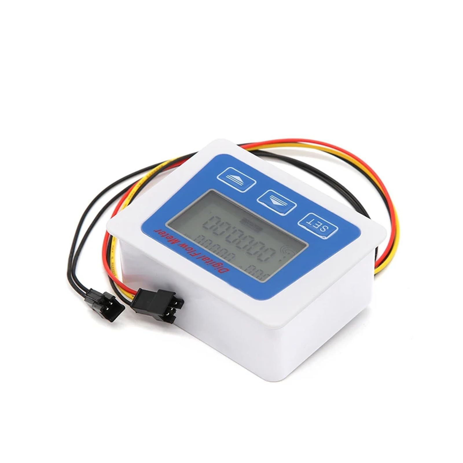 Medidor de flujo de agua digital con sensor de caudal LCD inteligente y pantalla de temperatura G1 G1/2 G3/4 Lecturas precisas(Power supply)