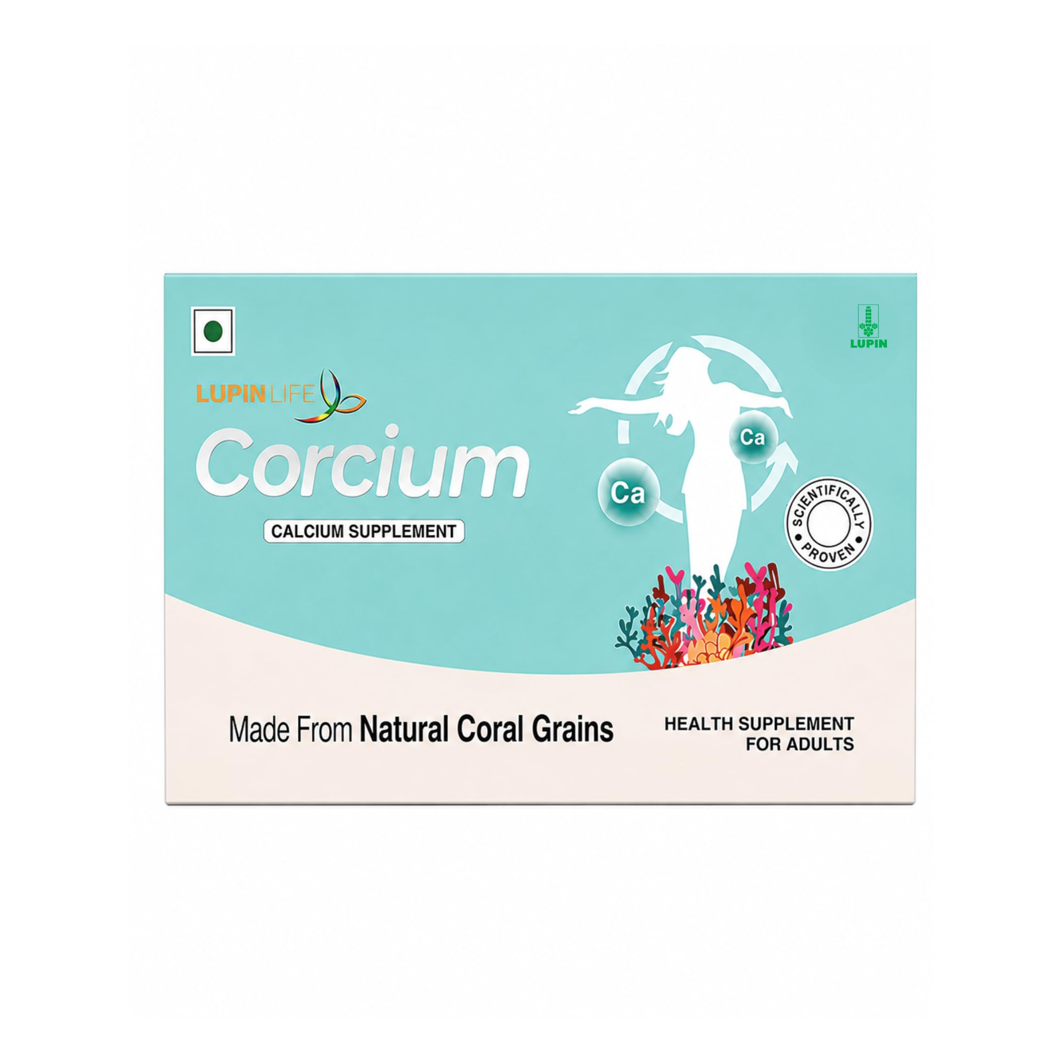 Lupin Corcium Calcium Tablets, Support Joint and bone Health, Maintain Muscle Strength, Boost Energy and Immunity, Calcium Supplement for Women and Men, 15 Tablets.-image-2