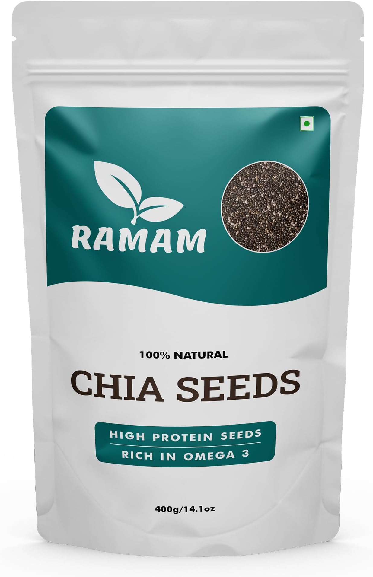 Ramam Chia seeds 500gm For Weight Management | Natural Chia Seeds for Eating - Rich in Omega 3| High Protein seeds | Gluten Free |Helps in Manage Cholesterol level & Blood Pressure - 500g (Pack of 1)