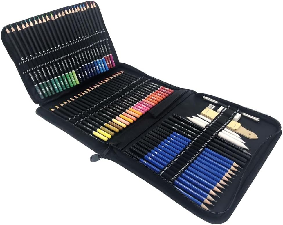 95 Pieces Oil-based Color Pencil Set Art Pencils Sketch Beginner Drawing
