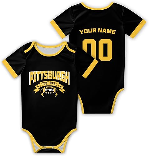 Sfodcovy Ropa de bebé personalizada, ropa de bebé, número de nombre, recién nacido, regalos para bebé niño y niña