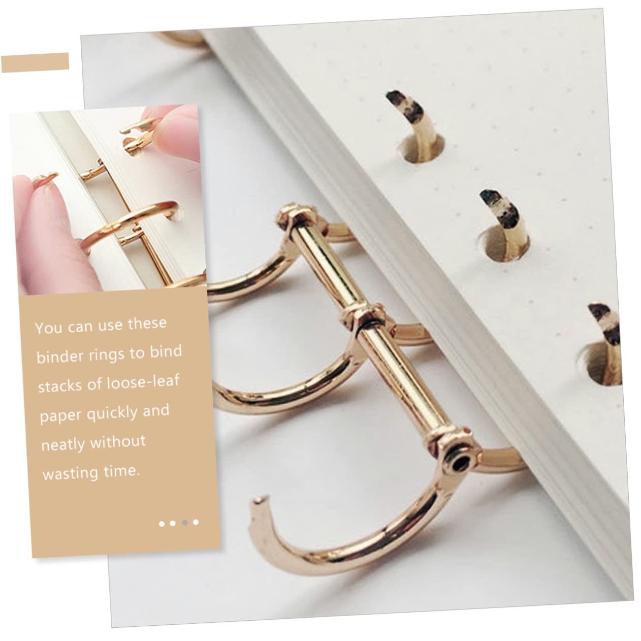 NUOBESTY 4 Set Di Raccoglitori Per Scrapbooking in Metallo Con Fogli Mobili Per Uso Ufficio 8 Pezzi * 4
