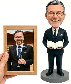 Custom Bobblehead,Design Your Own Personalized Mini Figurine with Custom Skin Tone, Hair, Eyes for Lovers, Family, Business, or Graduation KeepsakeIncludes Preview Before Final Crafting
