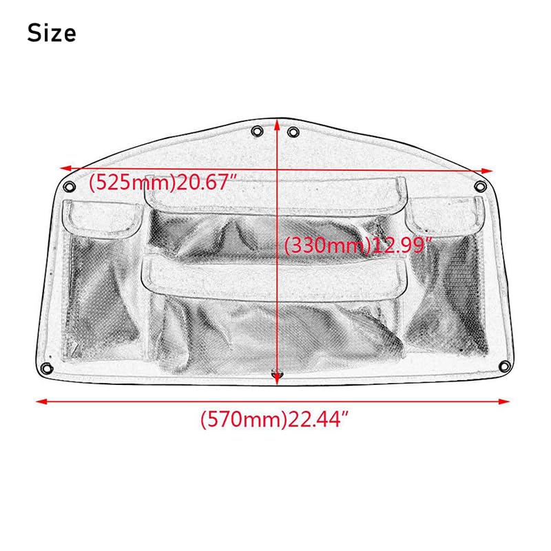 Bolsa organizadora para maletero de motocicleta, desmontable, para Honda Goldwing GL1800 2001-2017, accesorios de almacenamiento trasero miniatura 7