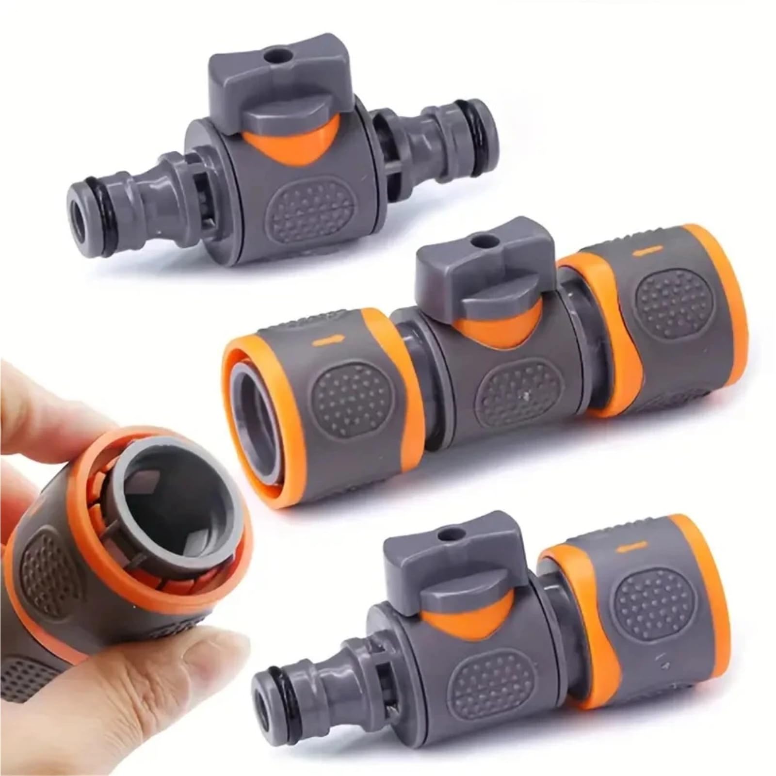 Schlauchverbinder Gartenschlauch-Absperr-Schnellkupplung | 1 9-teilige 16-mm-Ventilschalterbewässerung(3Set (9Pcs))