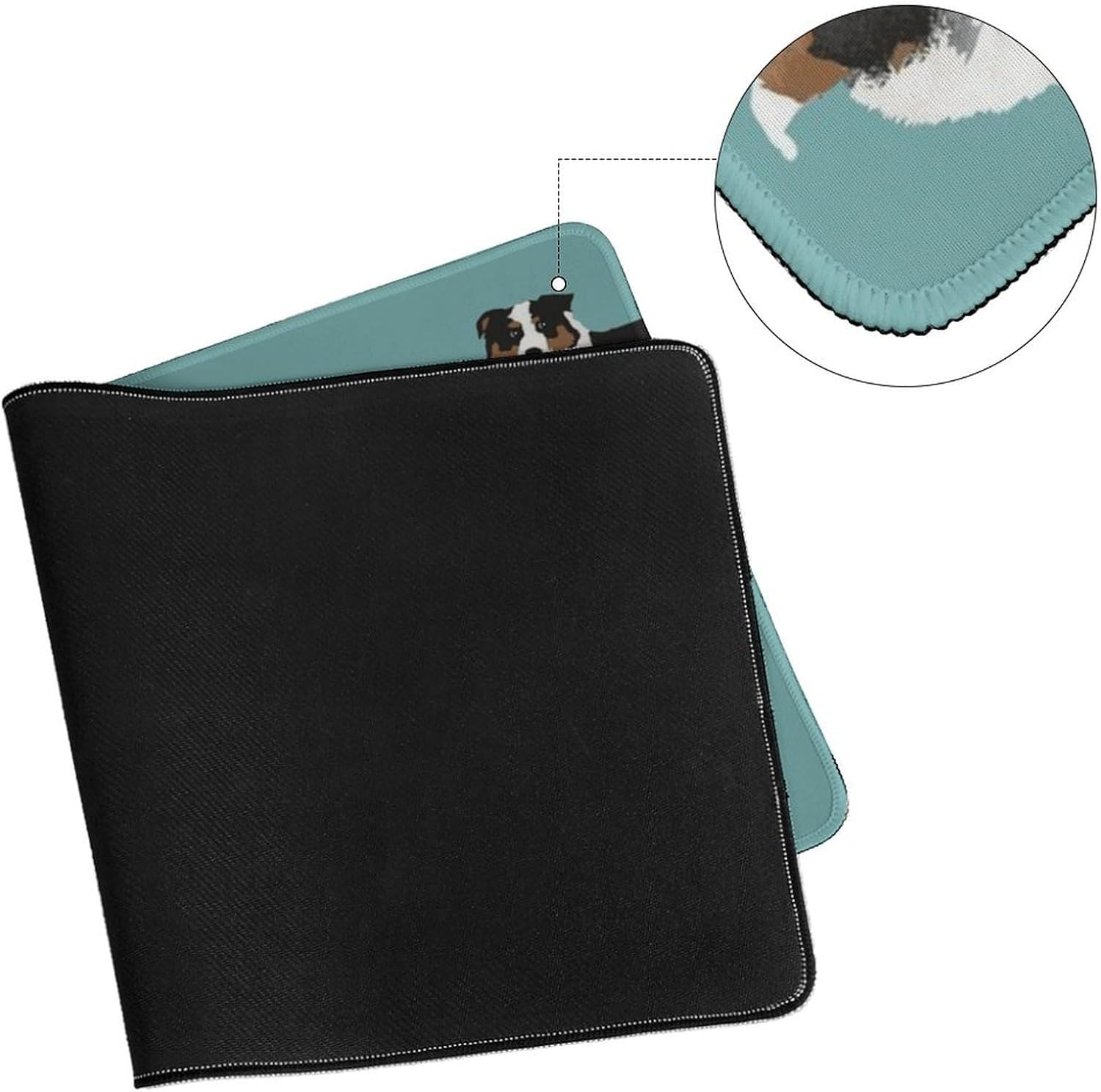Australian Shepherds Dogs Pattern Fashionable Anti Slip Table Mat, Waterproof Mouse Protection Pad 40X75cm