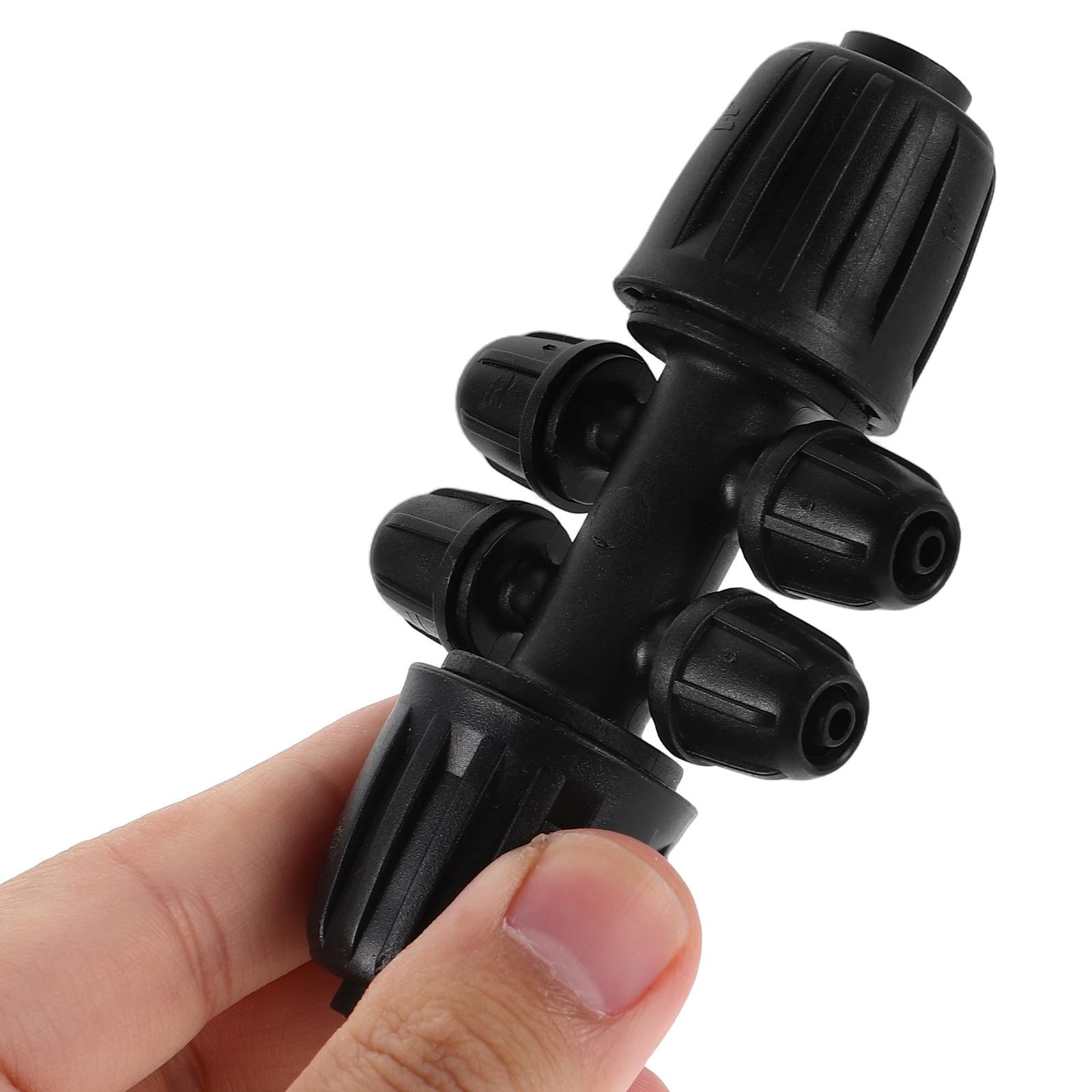 24 Piezas Conector de Púas para Riego por Goteo de 6 Vías PE
