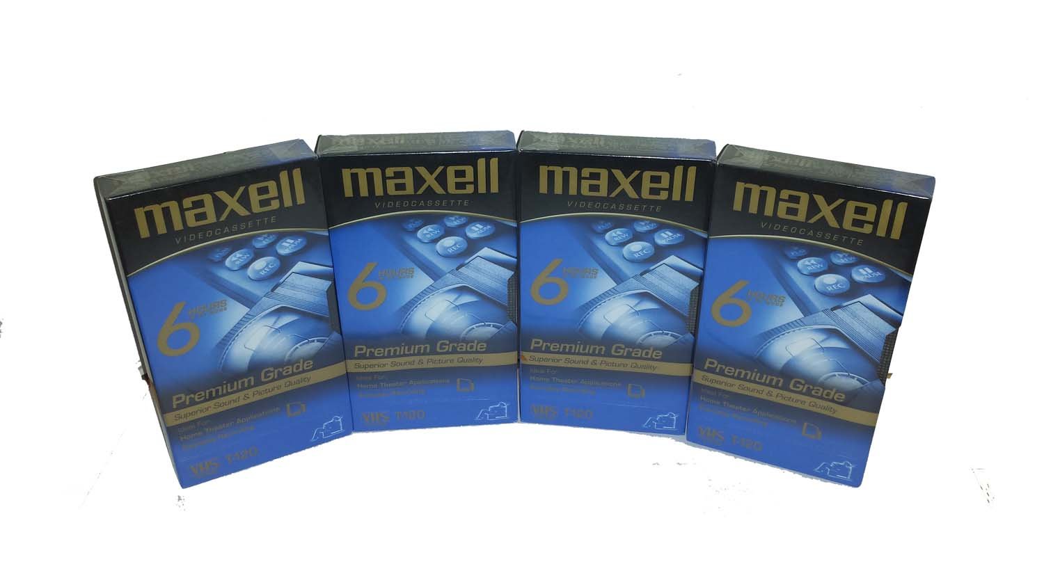 MaxellNew Premium High Grade Videocassettes 120 Minutes 4 Pack Recording Time Outstanding Picture