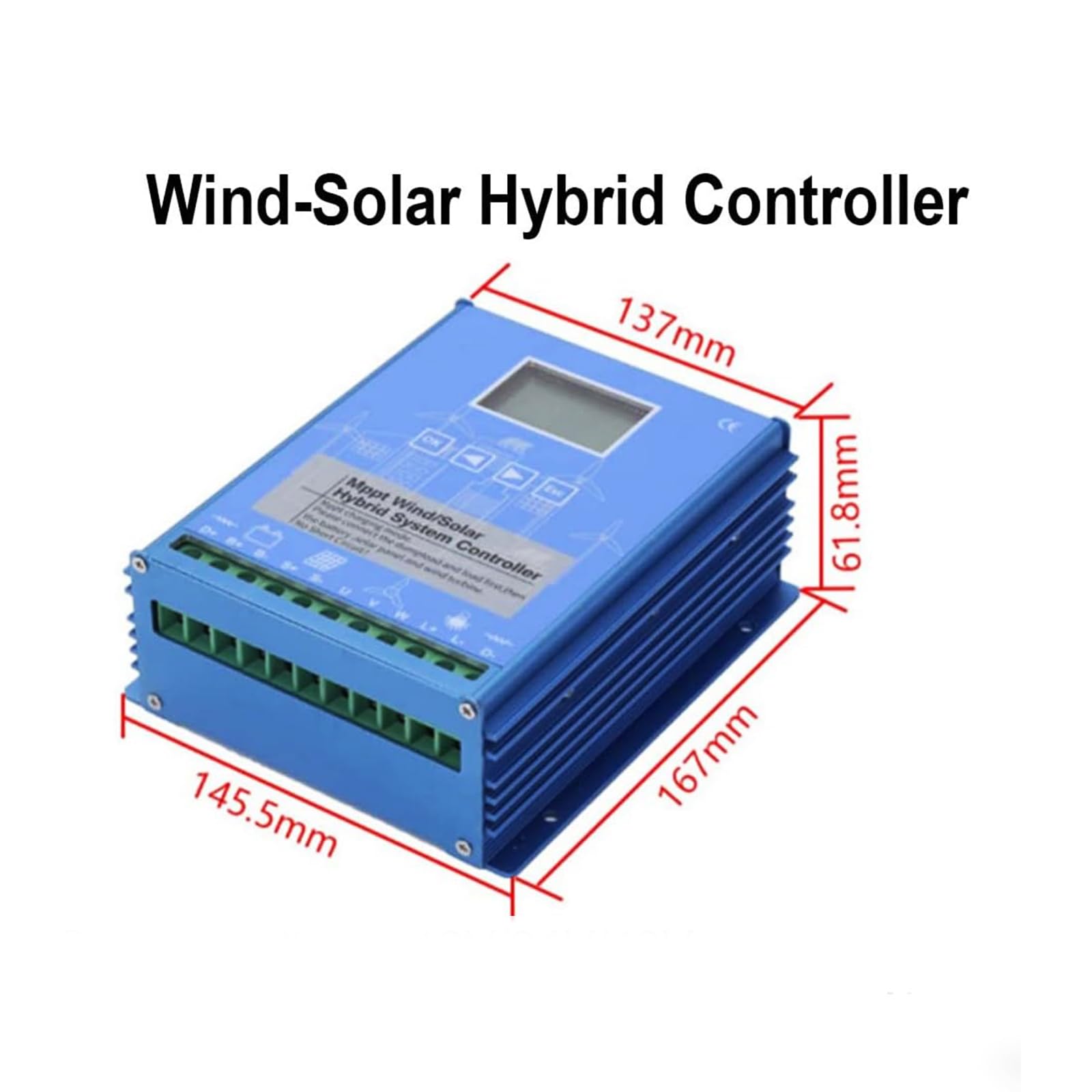 Controller per Turbina Eolica da 5000W a Bassa Velocità del Vento,12V | Controllore Automatico 12V 24V 48V per Casa, Barca, Lampione Stradale, Generatore Eolico