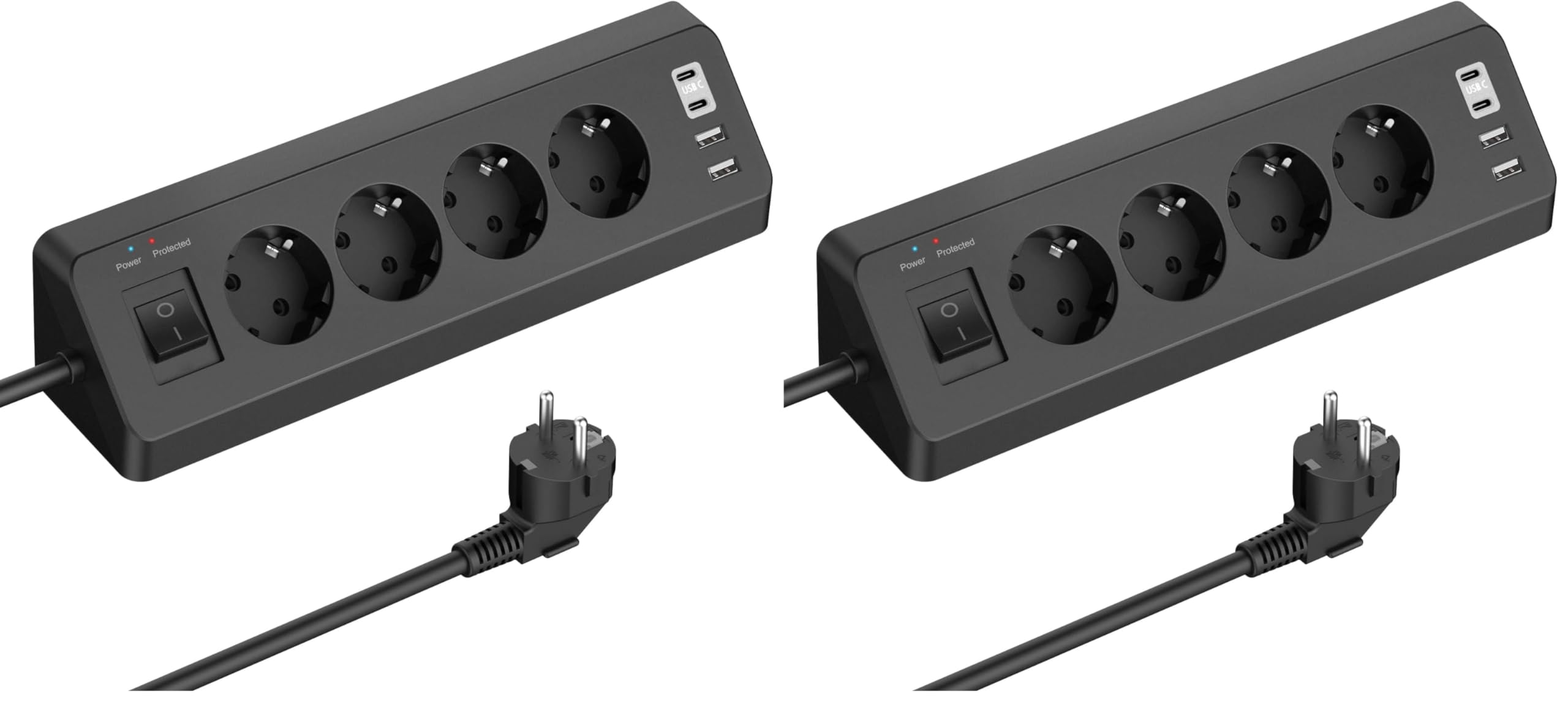 Multiprise electrique parasurtenseur avec cable de 2m et interrupteur - 11