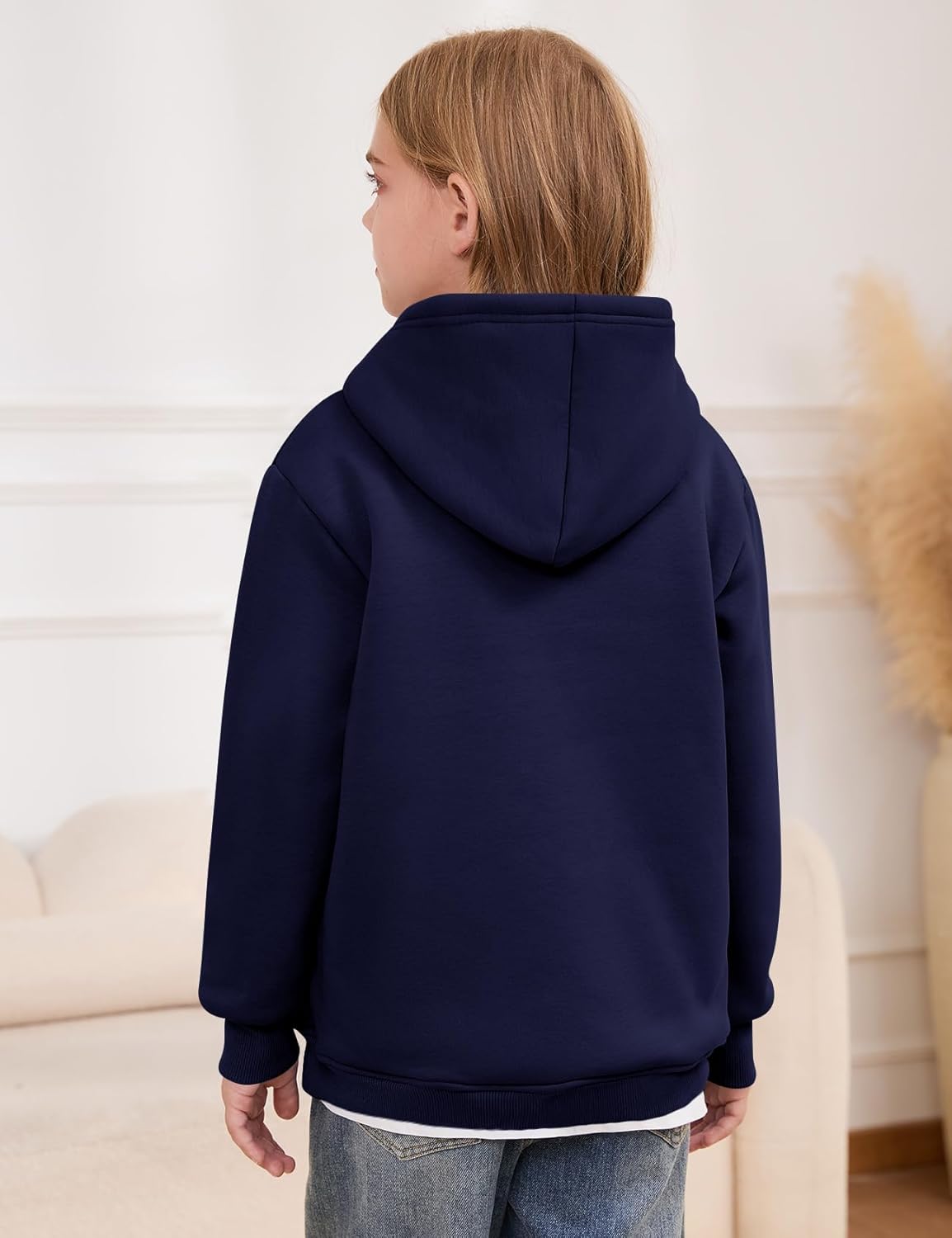 Kissonic Unisex Boys Girls Fleece Sherpa Lined Hoodie Winter Warm Kids Hooded Sweatshirt - Image 6