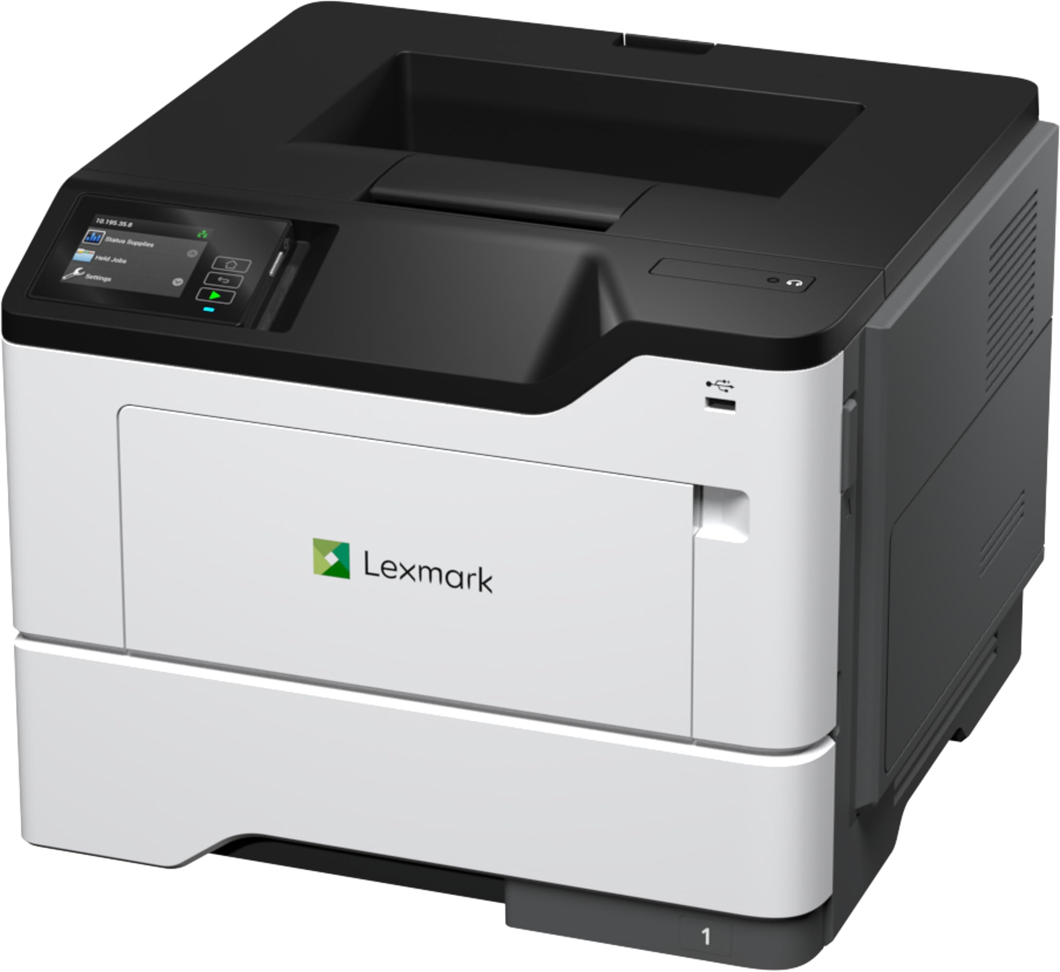 Lexmark MS631dw Monochrome Laser, Duplex (2-Sided) Printing: Integrated Duplex, Print Speed: Up to 50 ppm, Energy Star, 2.8 inch (7.2 cm) Color Touch Screen (38S0400)