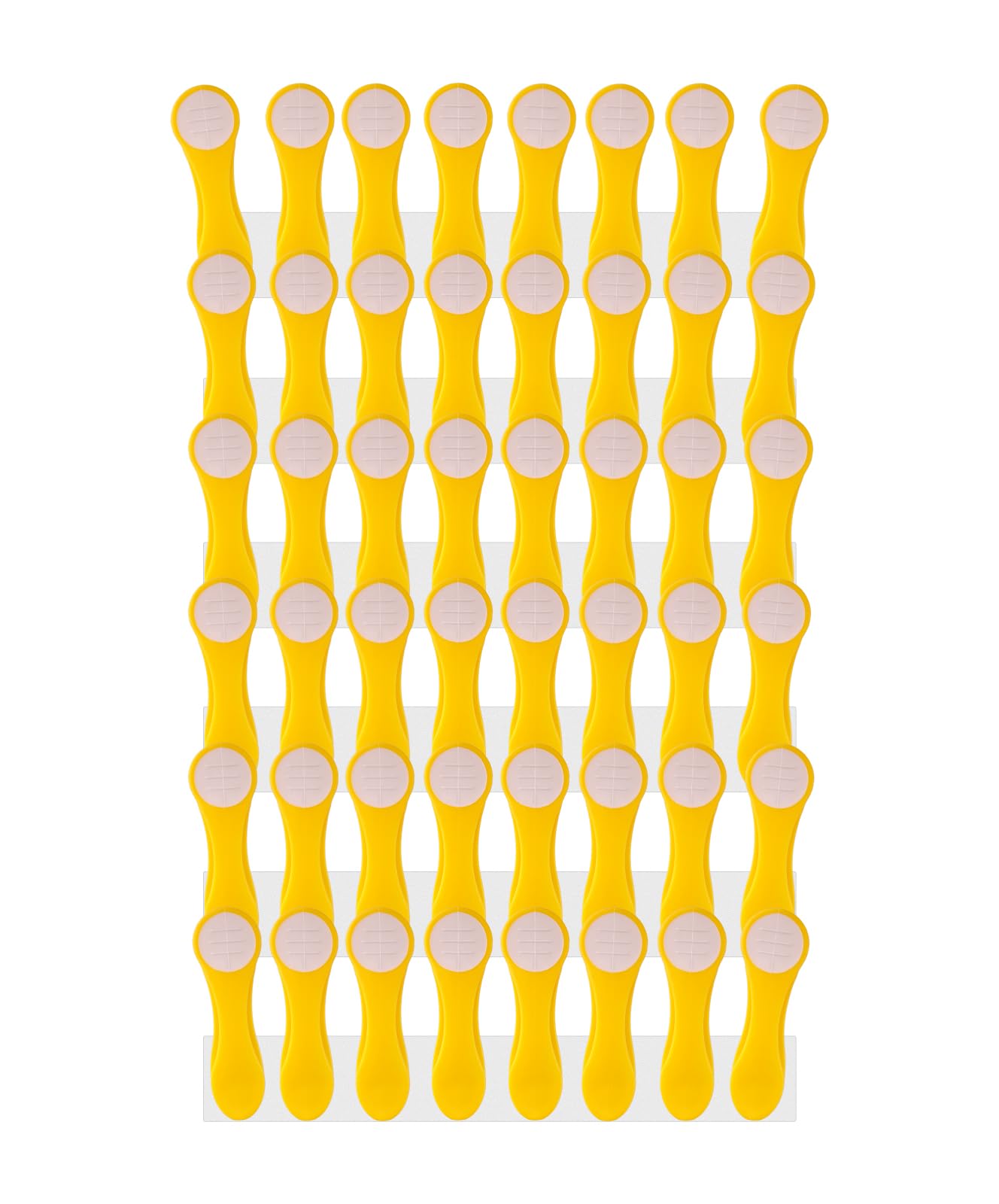 48 Clothes Pegs Laundry Clips with Stainless Steel Compression Springs and Soft Grip Yellow White