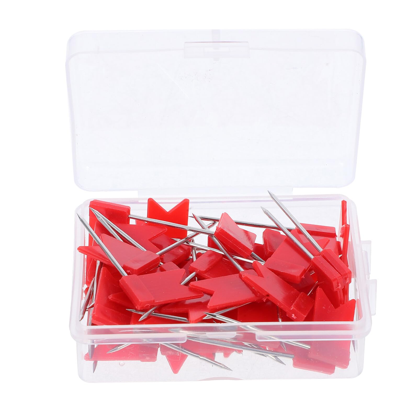 Angoily 500piezas Marcadores de Mapas Decorativos para Tableros de Corcho Unidades Incluye Chinchetas para Mapas de Viaje Hogar Oficina Color Rojo