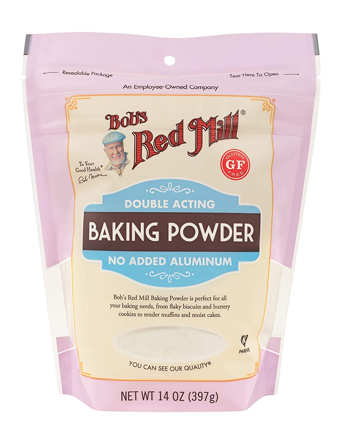 Bobs Red Mill Aluminum Free Baking Powder 397g | Double Acting | Gluten Free | Vegan | for Baking Cakes, Pizza, Breads, Muffins, Dhokla, Idlis, Indian Naans