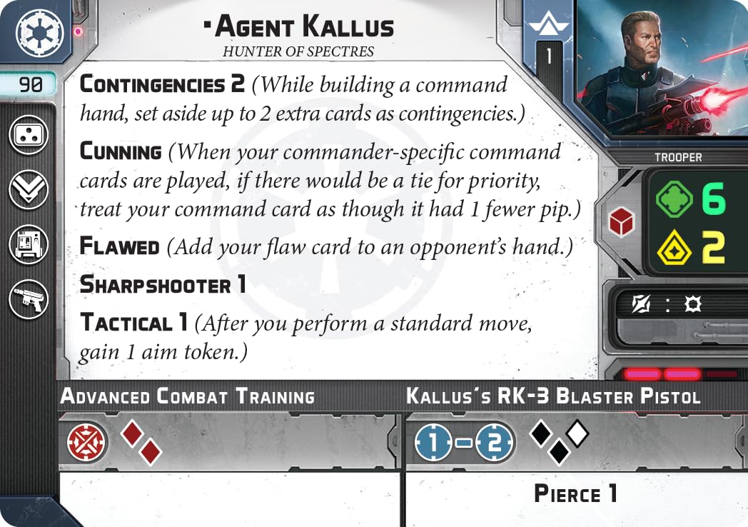 Star Wars: Legion Agent Kallus COMMANDER EXPANSION - Lead Imperial Forces! Tabletop Miniatures Game, Strategy Game for Kids and Adults, Ages 14+, 2 Players, 3 Hour Playtime, Made by Atomic Mass Games