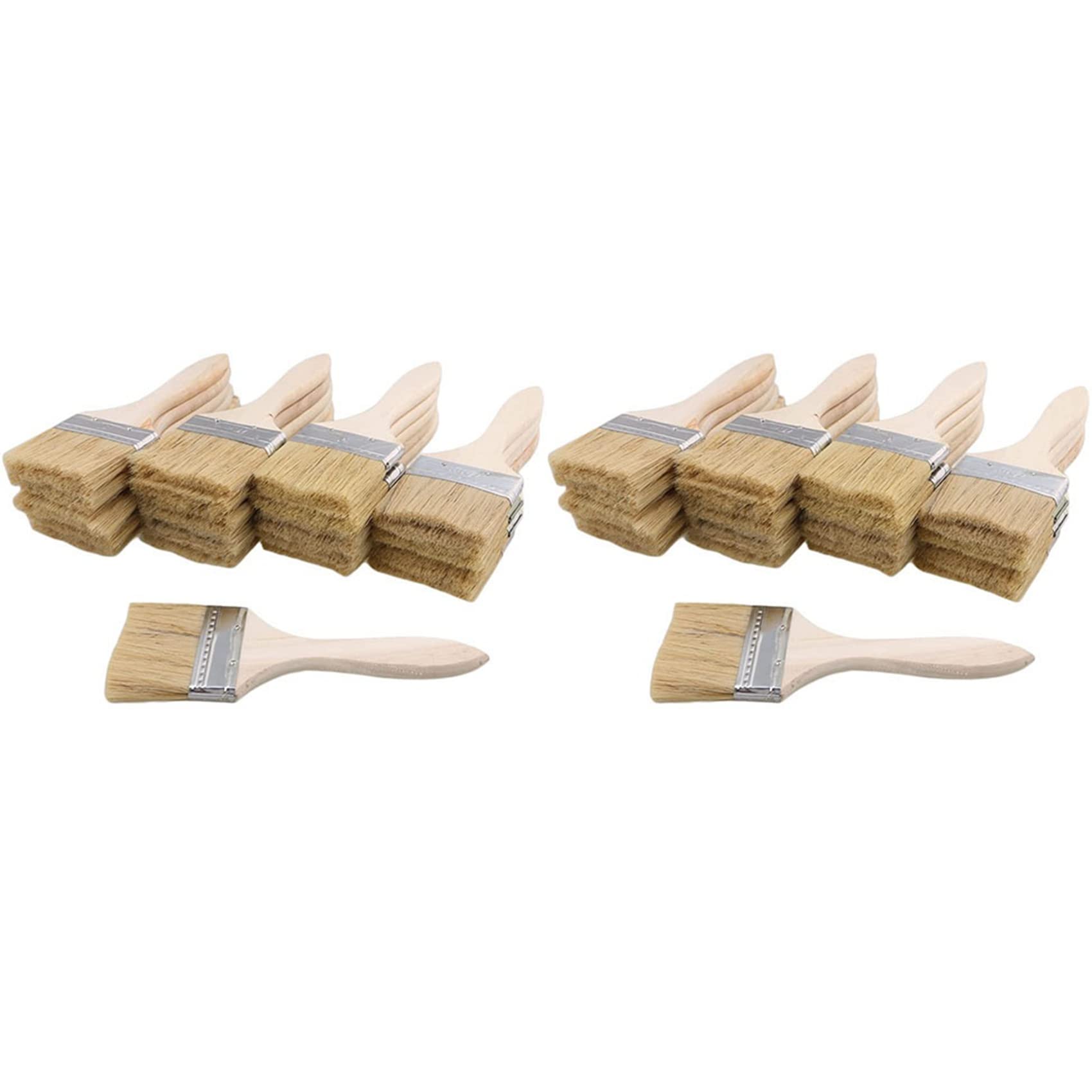 48 Pièces Séries Les Pinceaux 70mm la Puce de Peinture et de Vernis la Brosse Parfaite pour Les Peintures de Mur et de Bois