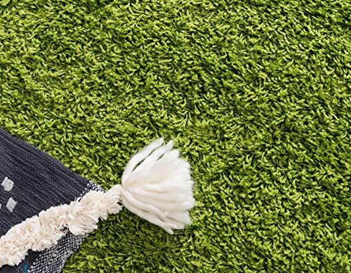 image for Unique Loom Solid Shag Collection Area Rug (10' x 13' Rectangle, Grass