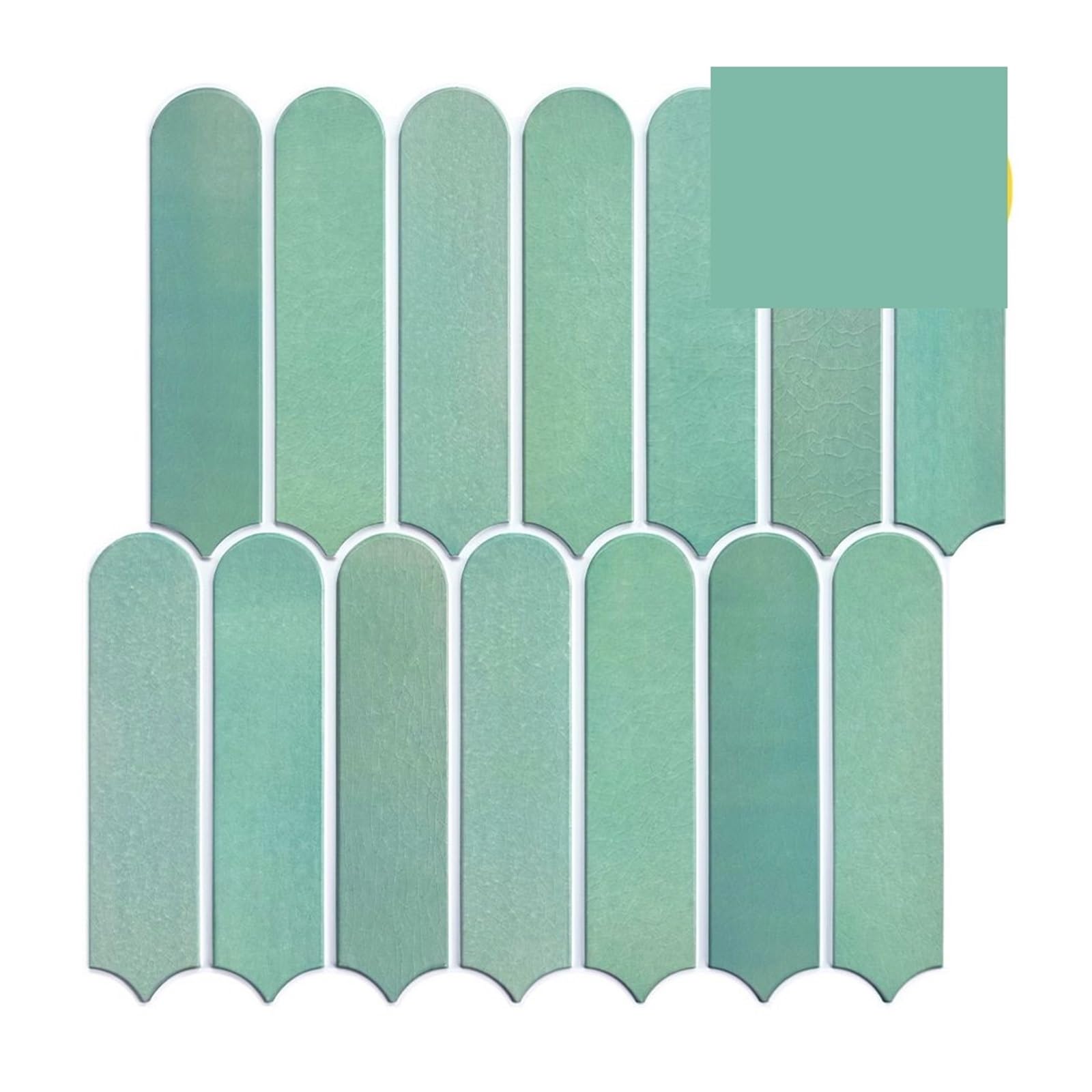 Wall Panels Self Adhesive 1/10pcs 3D Peel and Stick Green Tile 3D Tile Sticker Bathroom Wall Tile 30x30cm(Green-10pcs)