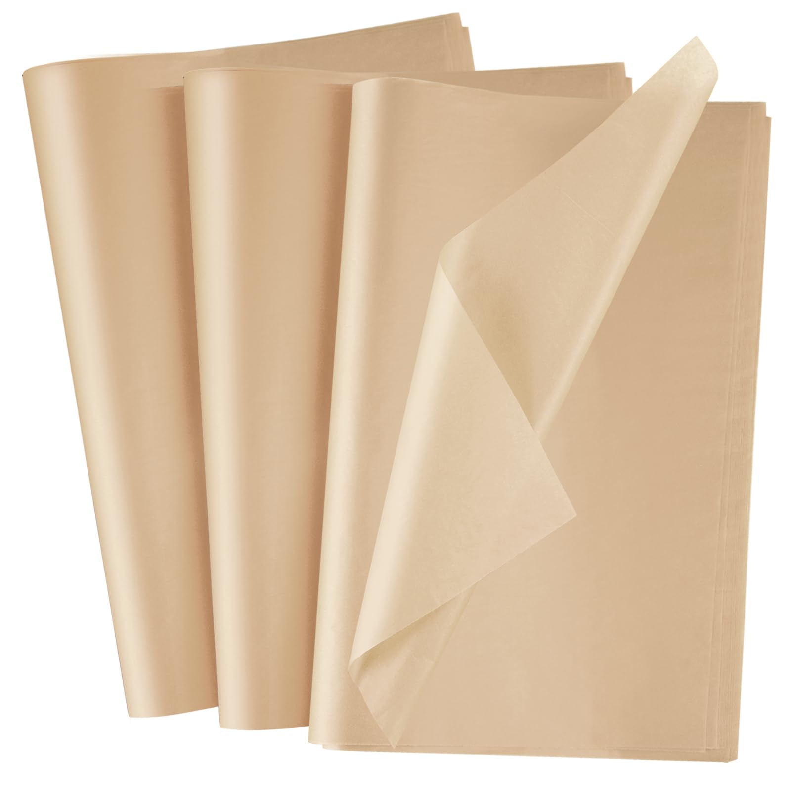 NEBURORA 100 Sheets Kraft Tissue Paper for Gift Bag 20x14 Inches Wrapping Tissue Paper Bulk Brown Decorative Art Paper for DIY Crafts Birthday Weddings Holiday Christmas Party Decor