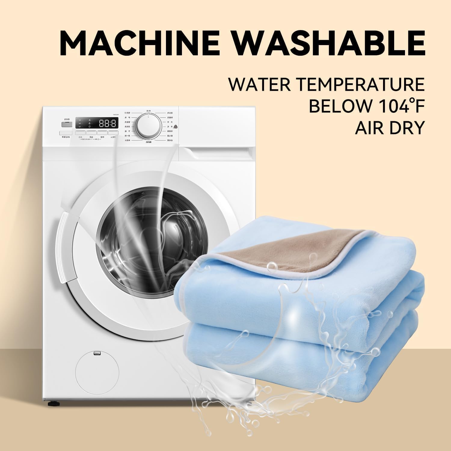 Warm Storm Heated Blanket Electric Knee Blanket, 30"x40" Fast Heating Soft Flannel Electric Blanket Throw with 3 Heat Levels & 2H Auto-Off, Warm Gift for Grandma & Grandpa, Blue (Battery Not Included) - Image 6