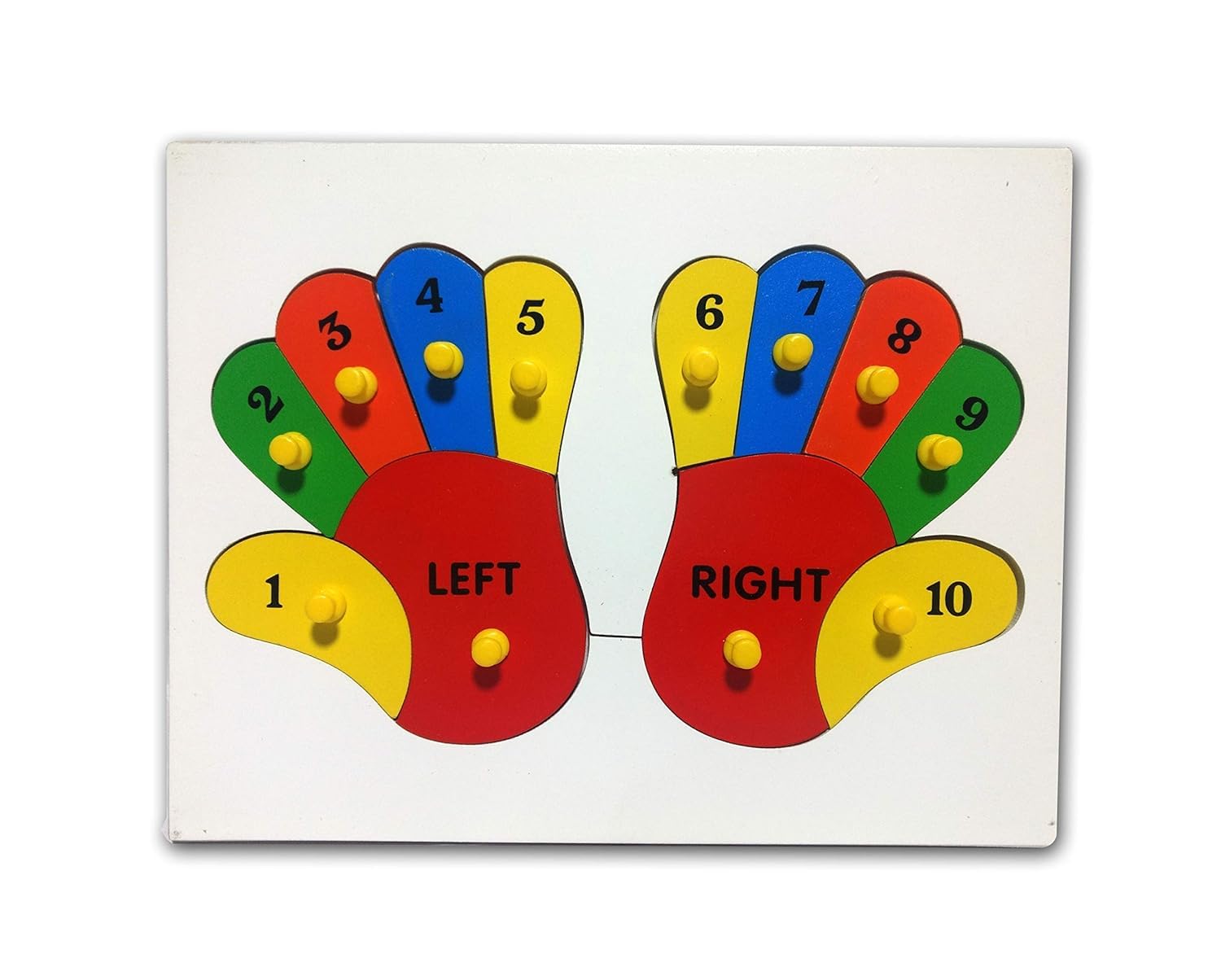 Number Hand Wooden Puzzle of 12 Different Colourful Shapes with Knobs for Kids 3 Years & Above - (Multi Colour) (B0D4QVLN1H) Amazon Price History, Amazon Price Tracker