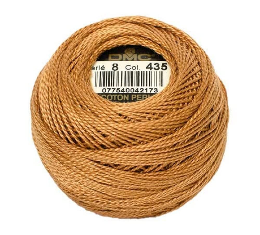 DMC Pearl Cotton Ball Size 8 87yd-Very Light Brown