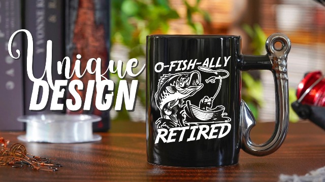 Taza de cerámica para pesca y jubilación miniatura 7