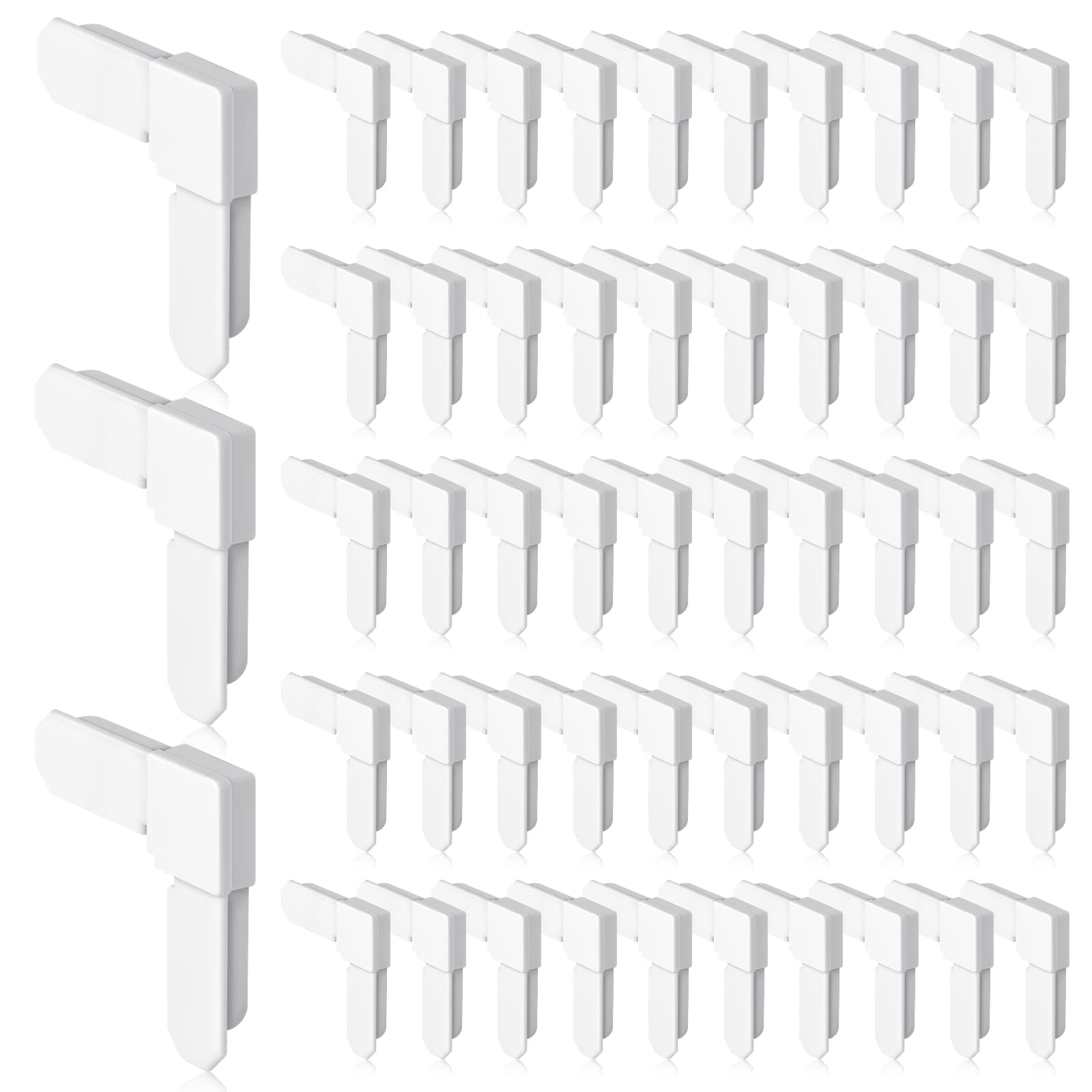 Screen Frame Corner Plastic White Window Screen Corner Replacement 5/16 x 3/4 Inch Screen Repair Parts Window Frame Repair Kit (80)
