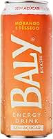 Energético Morango e Pêssego sem açúcar 473ml Lata Baly