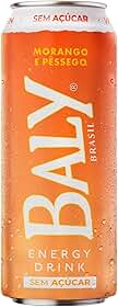 Energético Morango e Pêssego sem açúcar 473ml Lata Baly