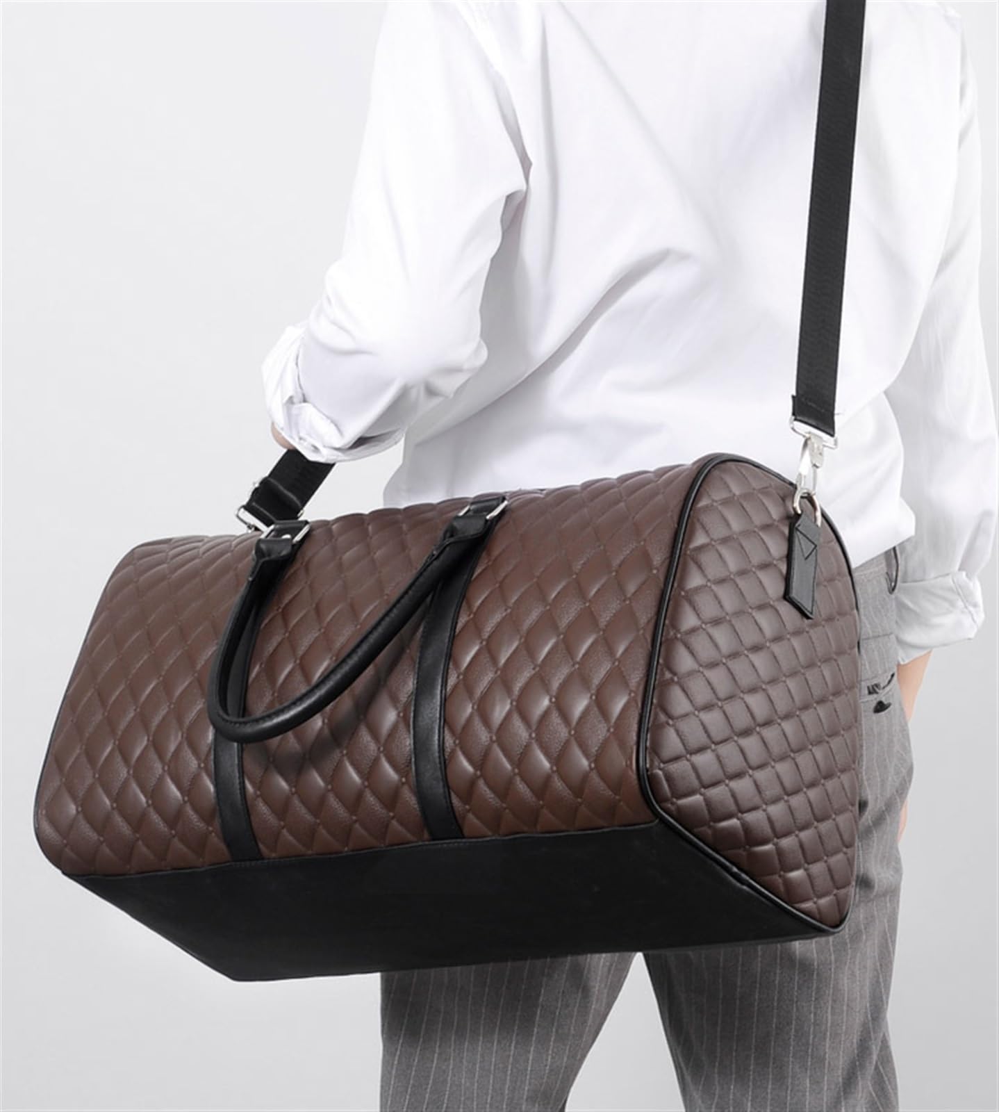 Bolsa Portatrajes Bolsa de Viaje Los Petates De La Ropa Para El Viaje Convertible Grande Del Cuero De La PU Continúan El Bolso Del Fin De Semana Para Las Mujeres Bolsa Portatrajes de Viaje Bolso Porta