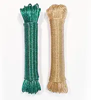 Kit 40 Metros de Corda para Varal de Roupas Resistente Durável e Flexível Ideal para Uso Doméstico Externo e Viagens Quintal Trançadas