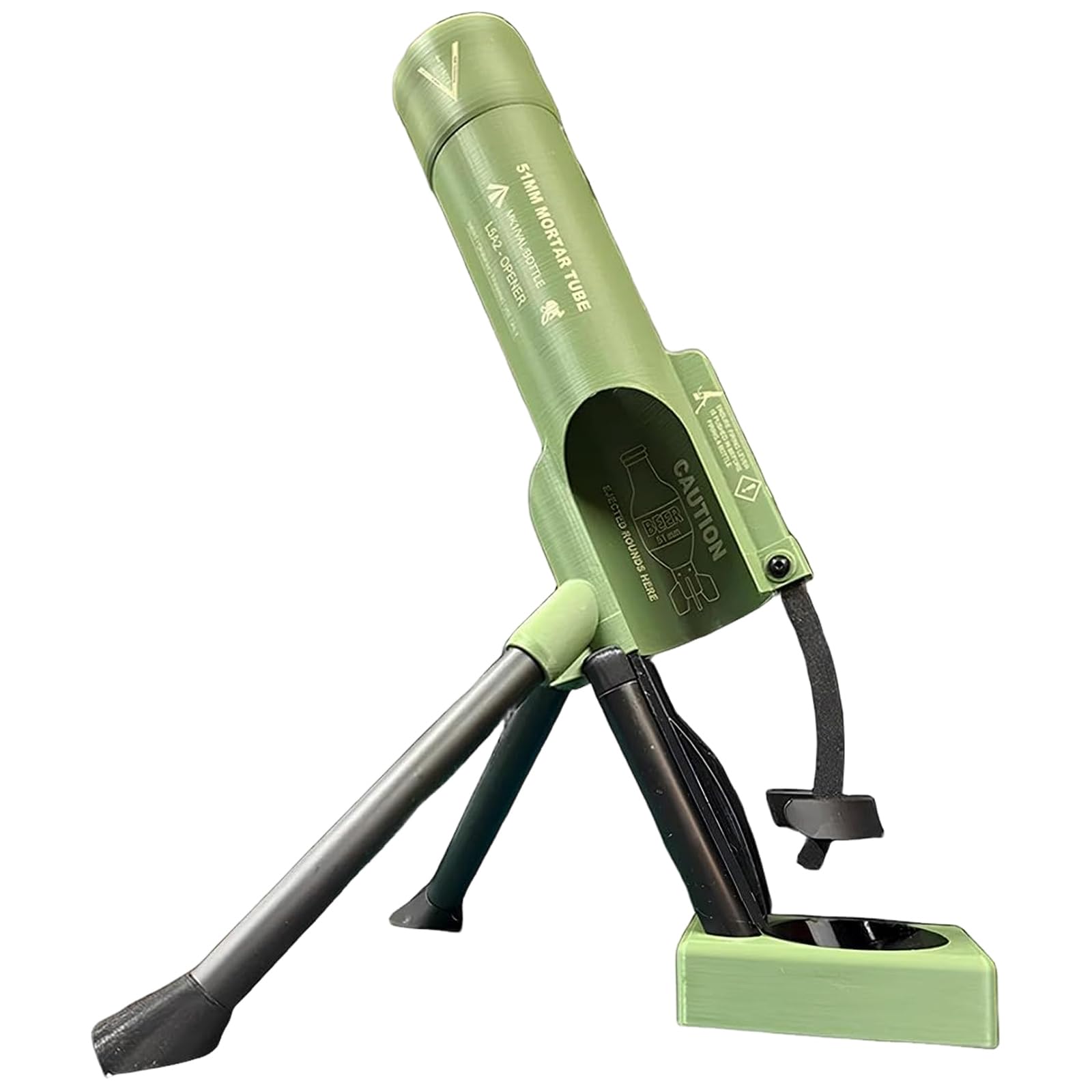 Bierflaschenöffner im Mörser-Design,Automatischer Kronkorkenauswurf mit Druckmechanismus, Lustiger Biermörser freihändiger Flaschenöffner für Hausbar,Beer Bottle Mortar Bottle Opener witziger
