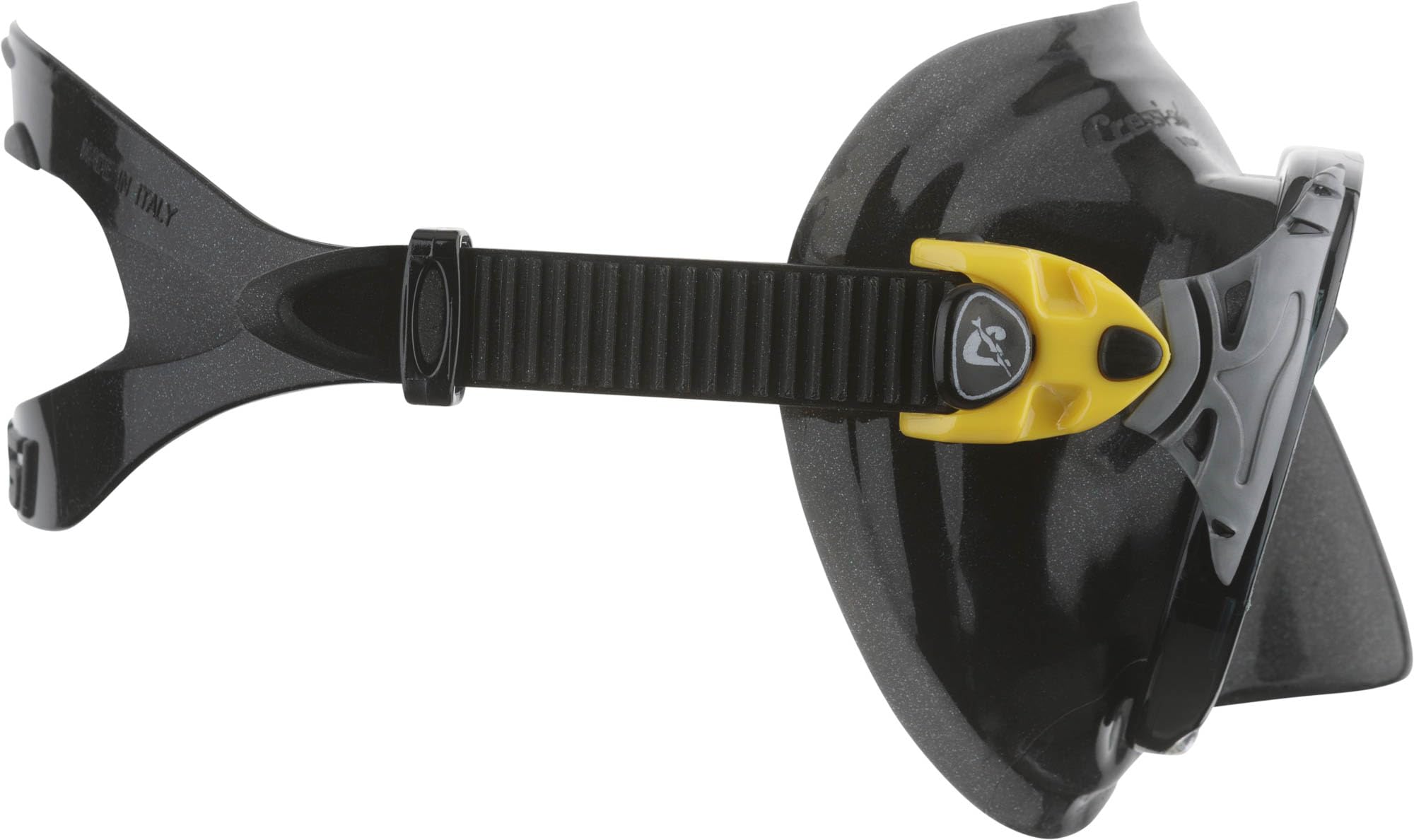 CRESSI Big Eyes Evolution Mask Black/Yellow-Masque Unique Big Eyes Evolution pour Randonnée Aquatique/Plongée, Noir/Jaune, Taille Unique Adultes