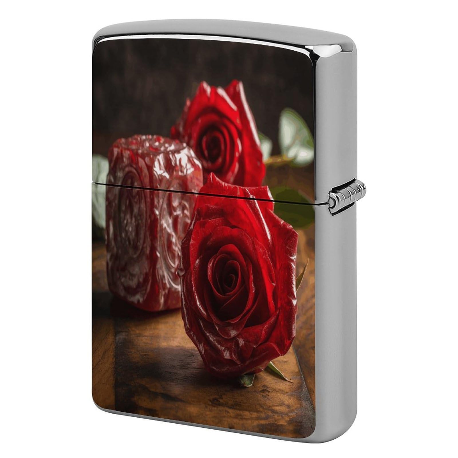 Fodpand Style Flower Decorations Metal Lighter Case Cover Lighter Sleeve