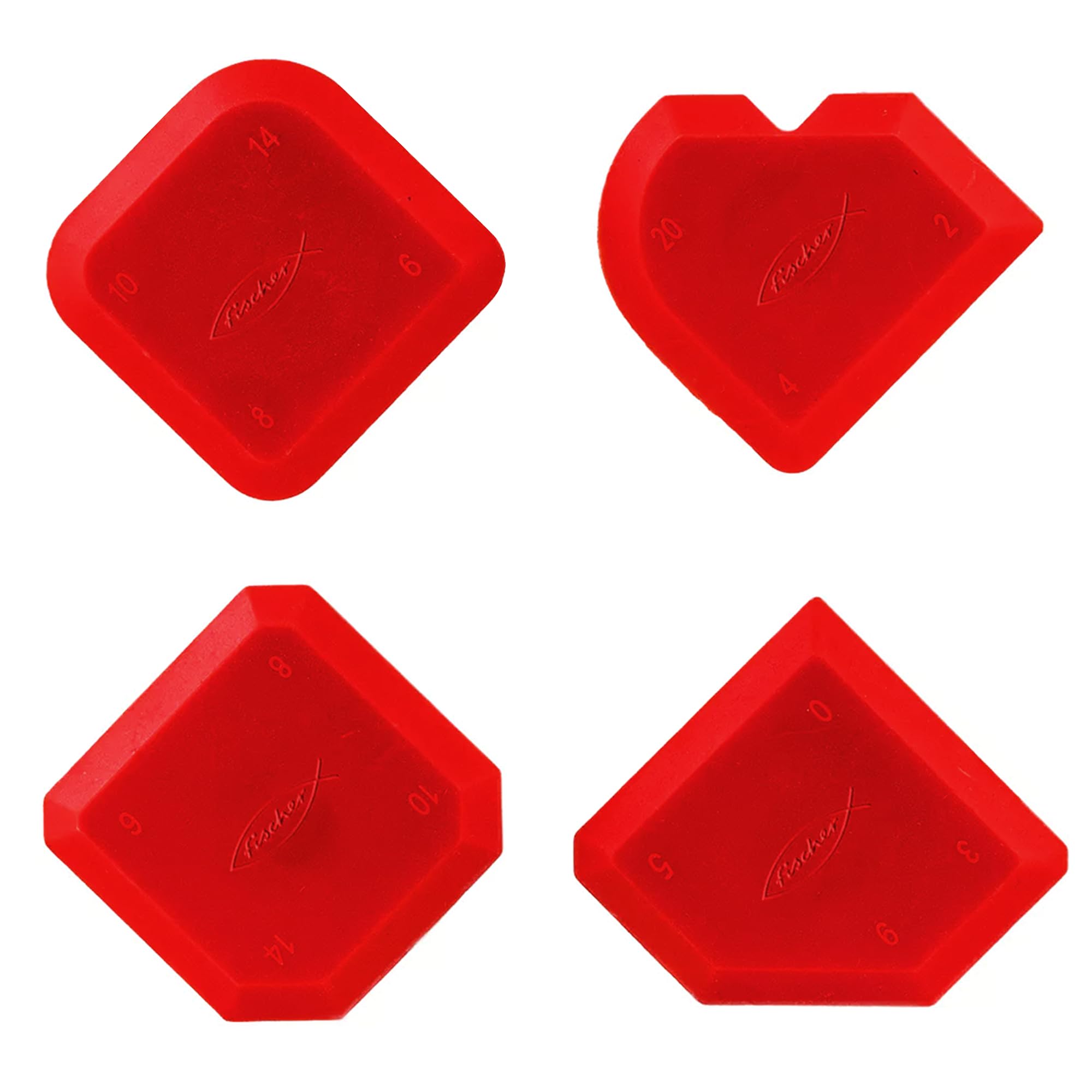 Fischer Set Spatole per Silicone per una Applicazione e Stesura Elegante e Professionale, 563238