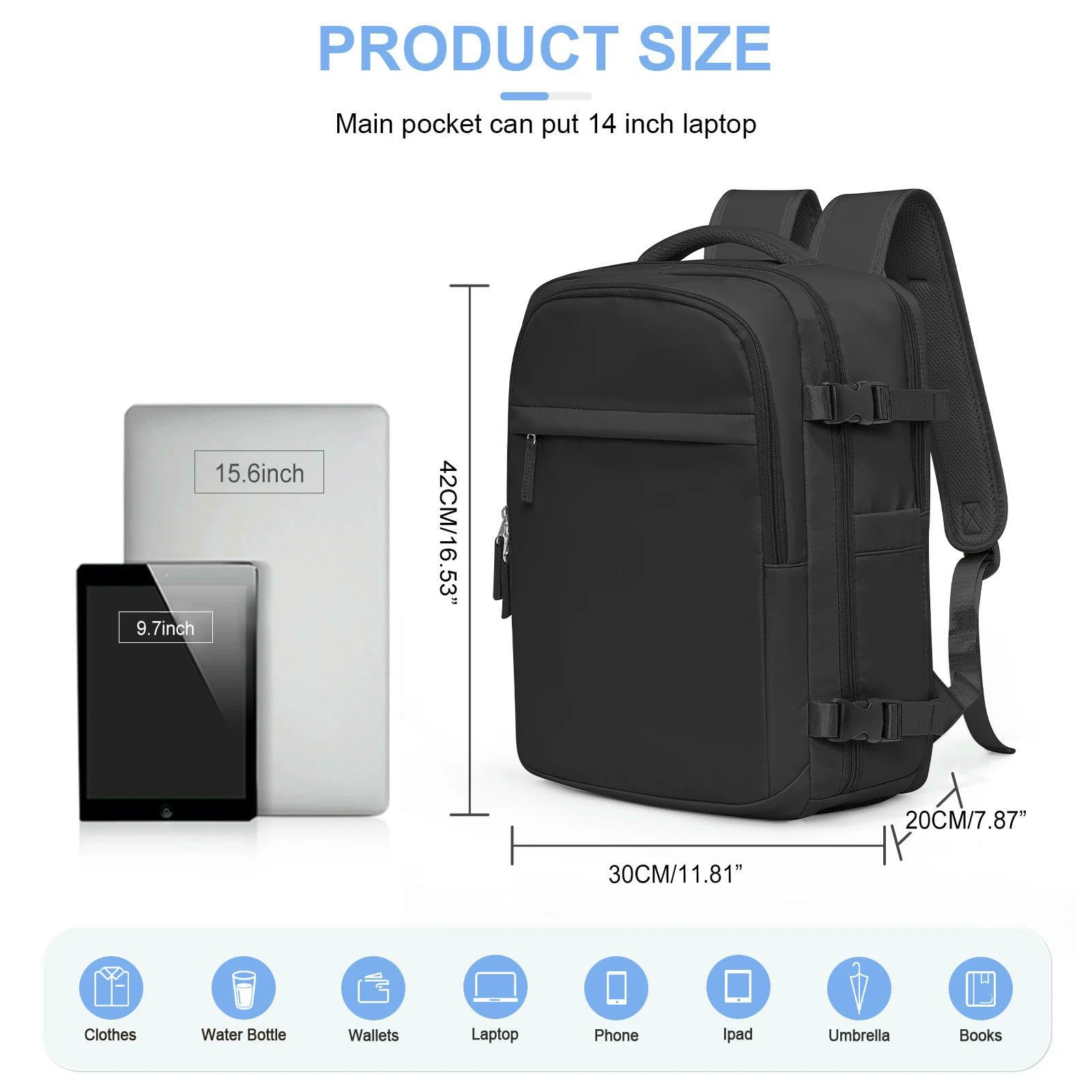 Schulrucksack Herren-Rucksack Für Reisen, Damen-Rucksack, Wasserdicht, Laptop-rucksäcke, Wandertaschen, Verstellbare Träger, Campus-pendel-Essentials