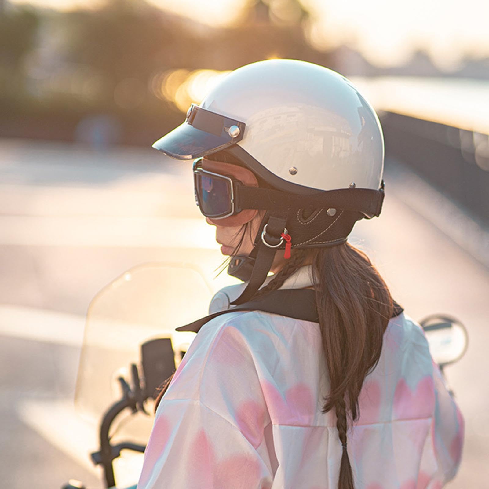 Casque Moto pour La Conduite Boucle À Dégagement Rapide Casque De Sport