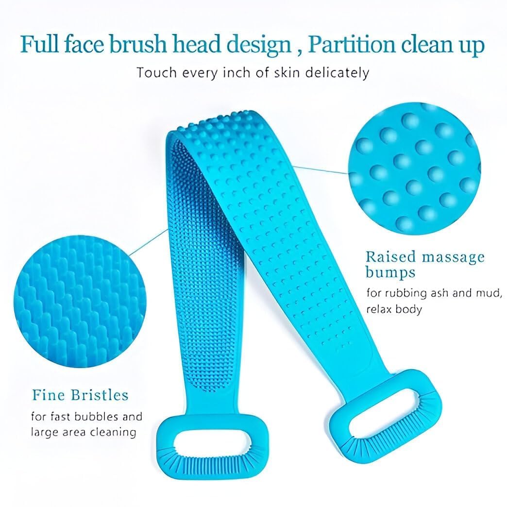 CARTZILLA Exfoliating Washcloth Body Scrubber Back Scrubber for Shower Japanese Beauty Wash silicone Bath Wash silicone Korean Exfoliation Luffah Towel Net Sponge Loofah Body Scrub 1 Pack 4