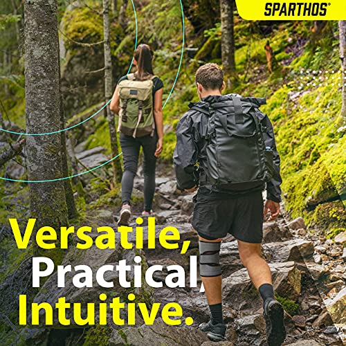 Sparthos Knee Brace - Relieves Acl, Mcl, Meniscus Tear, Arthritis, Tendonitis Pain - Open Patella Design With Dual Stabilizers - Support Compression For Running, Working Out, For Men And Women (Large) #TOP7