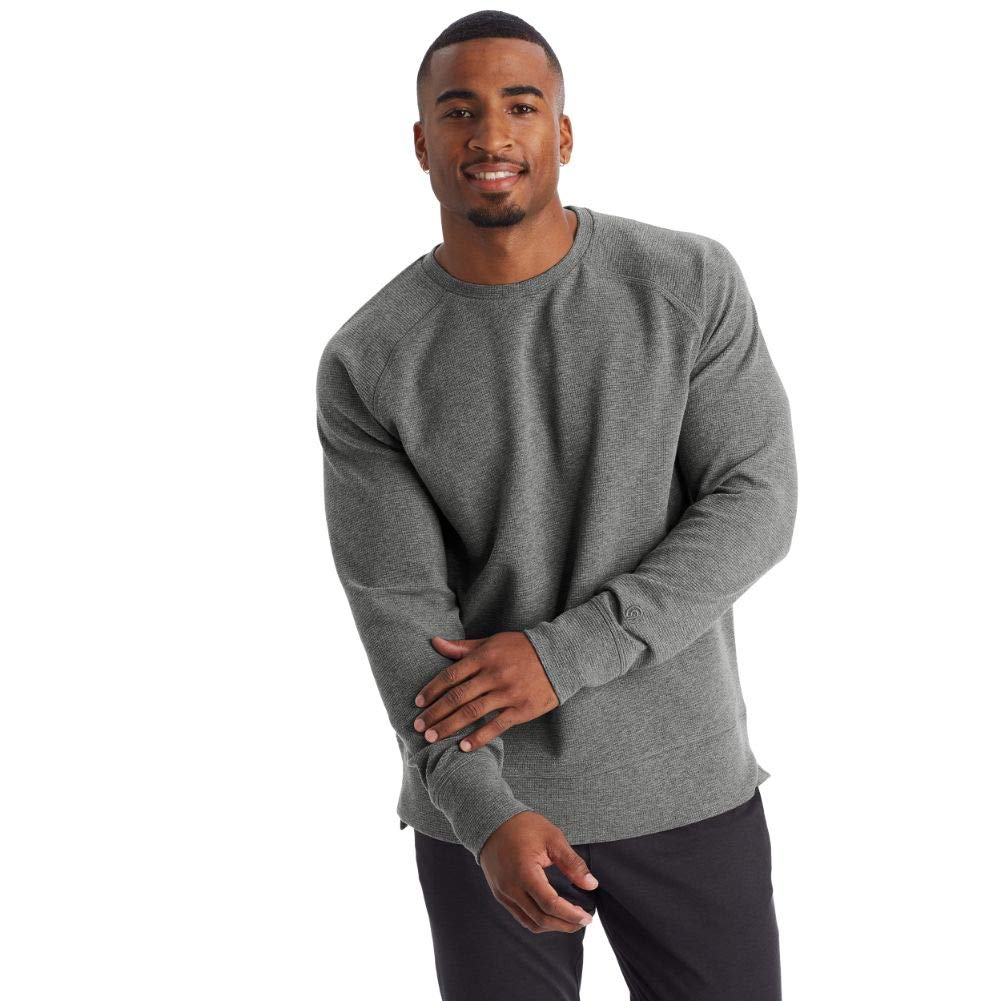 C9 Champion Mens Waffle Thermal Knit Crew Pullover Desertcart