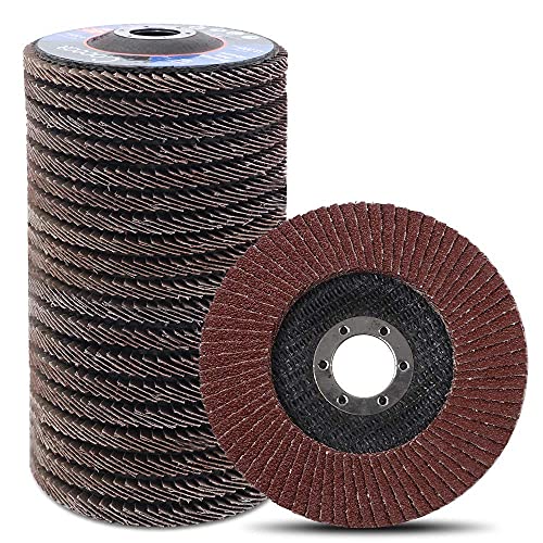 Image of H9 Professional Flap Discs 4 Inch (100mm) Sanding Discs #100 Grit Grinding Wheels Blades For Angle Grinder (P100, Pack of 10 Disc