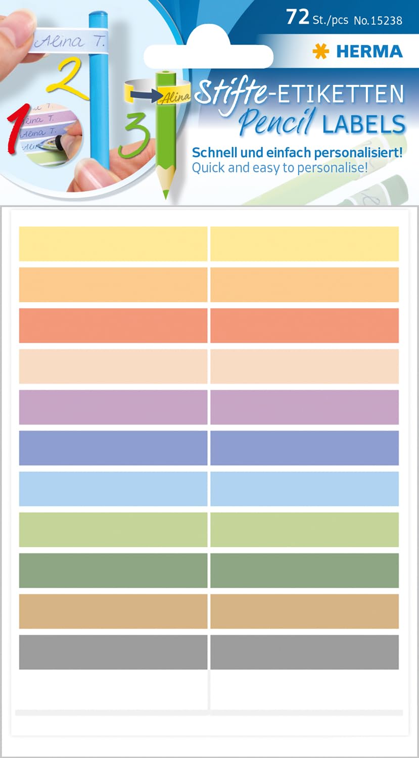 Amazon.com: Herma 15238 永久標籤(由紙製成,10 x 46 公釐,永久