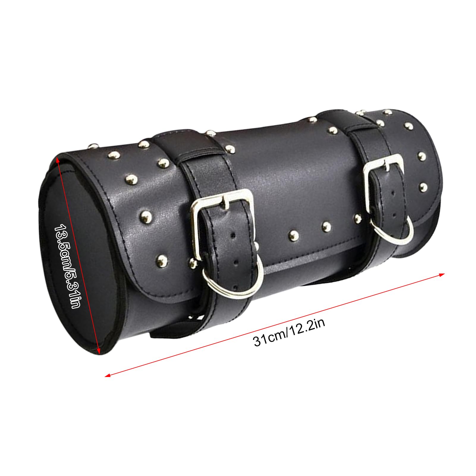 Shkalacar Borsa portautensili per Moto, Borsa da Sella per Forcella in Pelle PU per Moto con Cinghie Regolabili, Borsa per Manubrio Compatibile con Honda Kawasaki Suzuki Yamaha