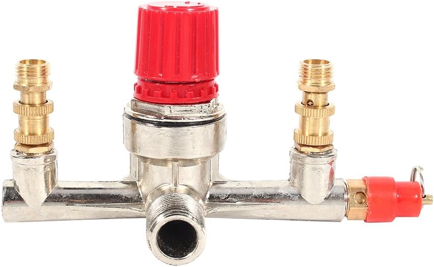 Double Outlet Tube Alloy 13 X 9 X 8 Air Compressor Manifold Air Compressor Regulator Air Compressor Pressure Control Switch Air Compressor Parts