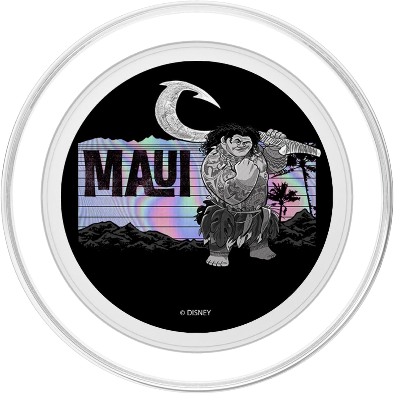 Disney Moana Maui Rainbow Sheen PopSockets MagSafe PopGrip for iPhone